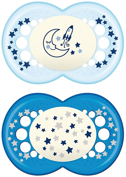 MAM NIGHT SUCCHIETTO 6+ MESI SILICONE DOPPIO MASCHIO